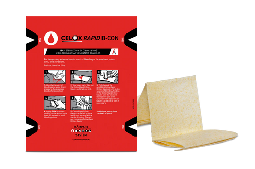 Celox Rapid B-CON - Hemostatic Z-Fold Gauze - 3