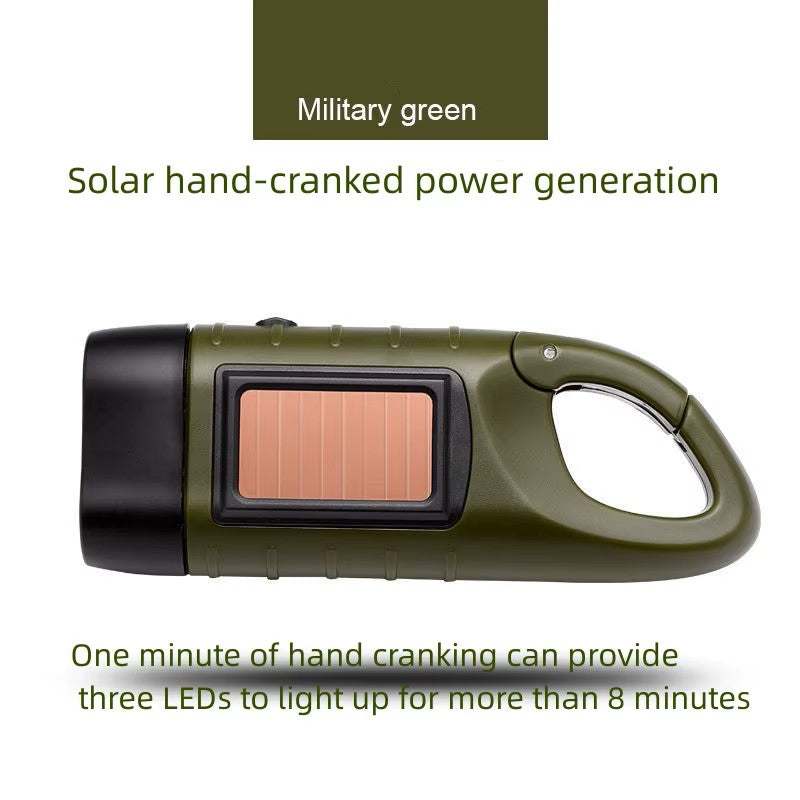Hand Crank Solar Powered Flashlight