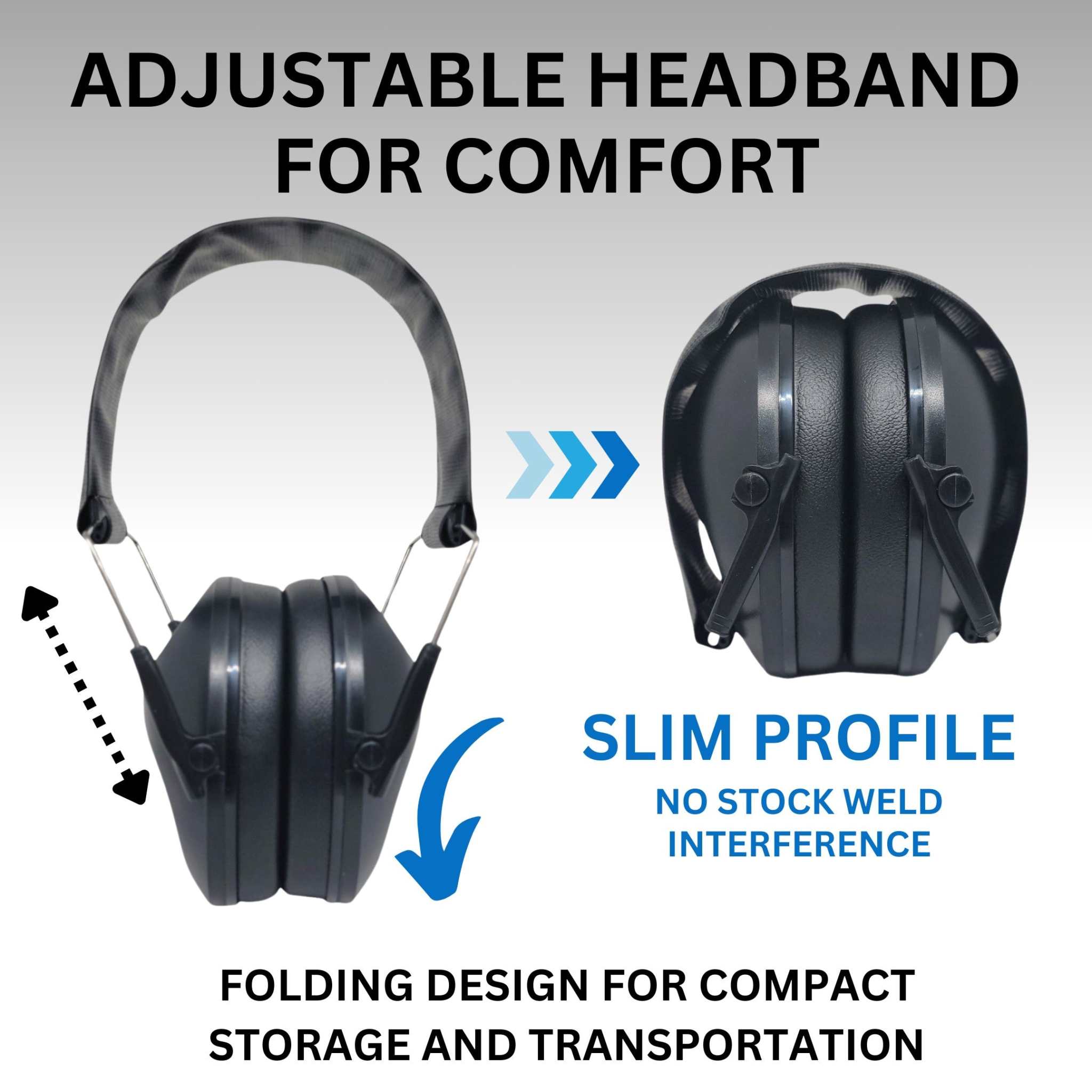 SafeTAC Safety EarmuffsSafeTAC Safety Earmuffs for shooting and Industrial use.EFFECTIVE NOISE REDUCTION - Emblem Outdoor’s SafeTac earmuffs are constructed with professional-grade noise reduction foam and a durable ABS shell. Certified by ANSIHearing Protection