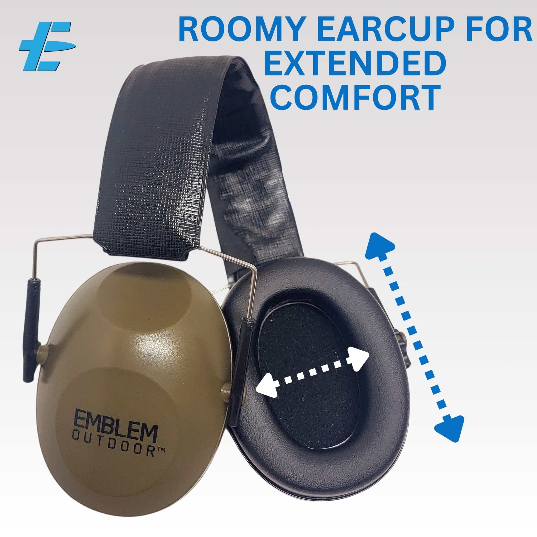 SafeTAC Safety EarmuffsSafeTAC Safety Earmuffs for shooting and Industrial use.EFFECTIVE NOISE REDUCTION - Emblem Outdoor’s SafeTac earmuffs are constructed with professional-grade noise reduction foam and a durable ABS shell. Certified by ANSIHearing Protection