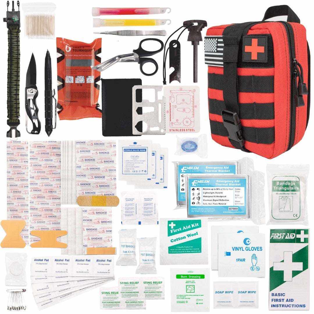 242 Piece First Aid242 Piece First Aid Survival Kit with SWAT-T Tourniquet242 PC FIRST AID SURVIVAL KIT. Ideal emergency gear for families and outdoor enthusiasts. Designed by Marine Corps veterans and a U.S. physician, this portable and rFirst Aid Kit