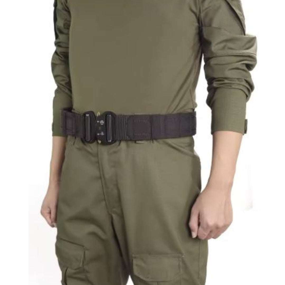 Tactical Battle BeltTactical Battle Belt, Quick Release Buckle 2" MOLLE Gun Belt with 1.5"MULTI-PURPOSE DESIGN: Whether you're hunting, or at the shooting range, this tactical belt is a must-have accessory. It's versatile enough to be used as a battle belRange Gear