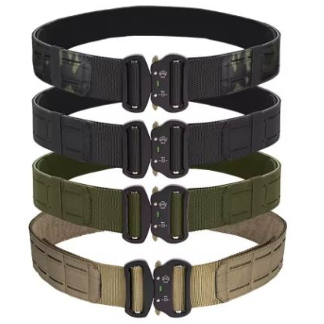 Tactical Battle Belt, Quick Release Buckle 2" MOLLE Gun Belt with 1.5" Inner Belt for Shooting Hunting