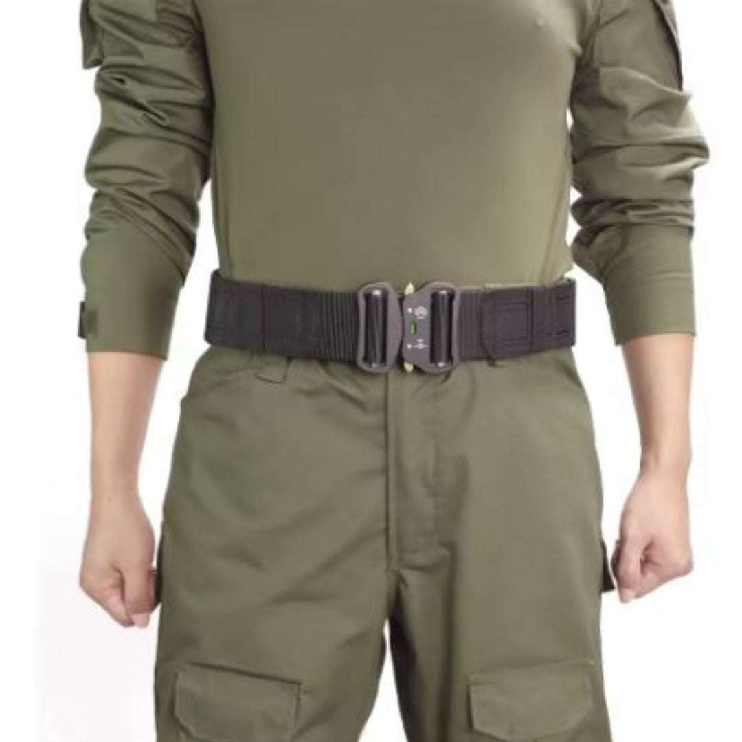 Tactical Battle BeltTactical Battle Belt, Quick Release Buckle 2" MOLLE Gun Belt with 1.5"MULTI-PURPOSE DESIGN: Whether you're hunting, or at the shooting range, this tactical belt is a must-have accessory. It's versatile enough to be used as a battle belRange Gear