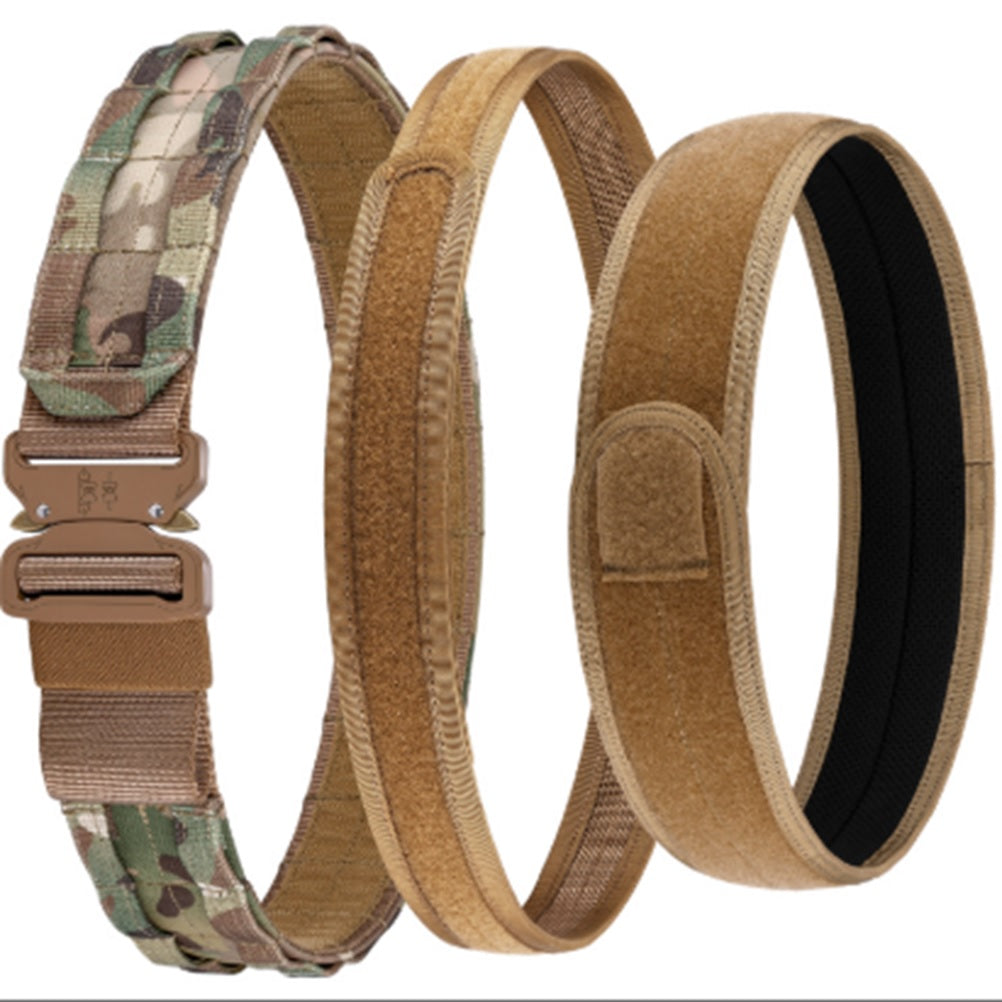 Adjustable Nylon Tactical Battle Belt with Quick Release Buckle Multi-Cam