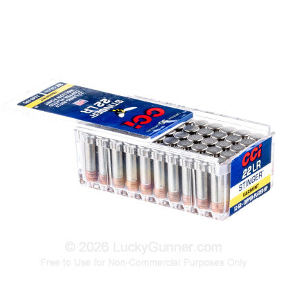 22 LR - 32 gr CPHP - CCI Stinger - 50 Rounds