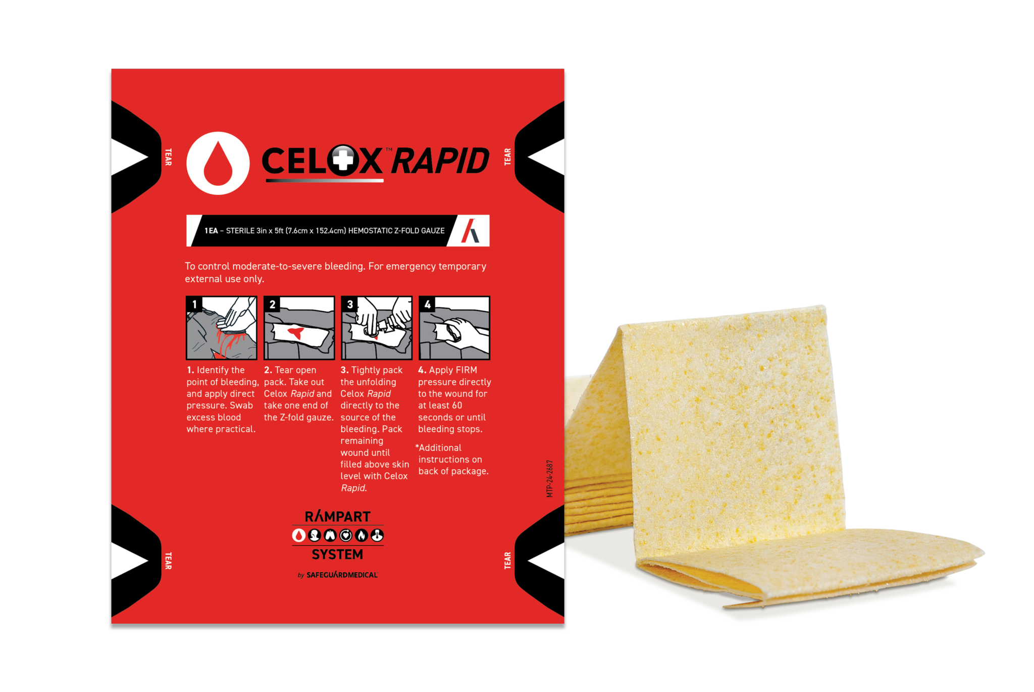 Hemostatic gauze MOJO First Aid Kit