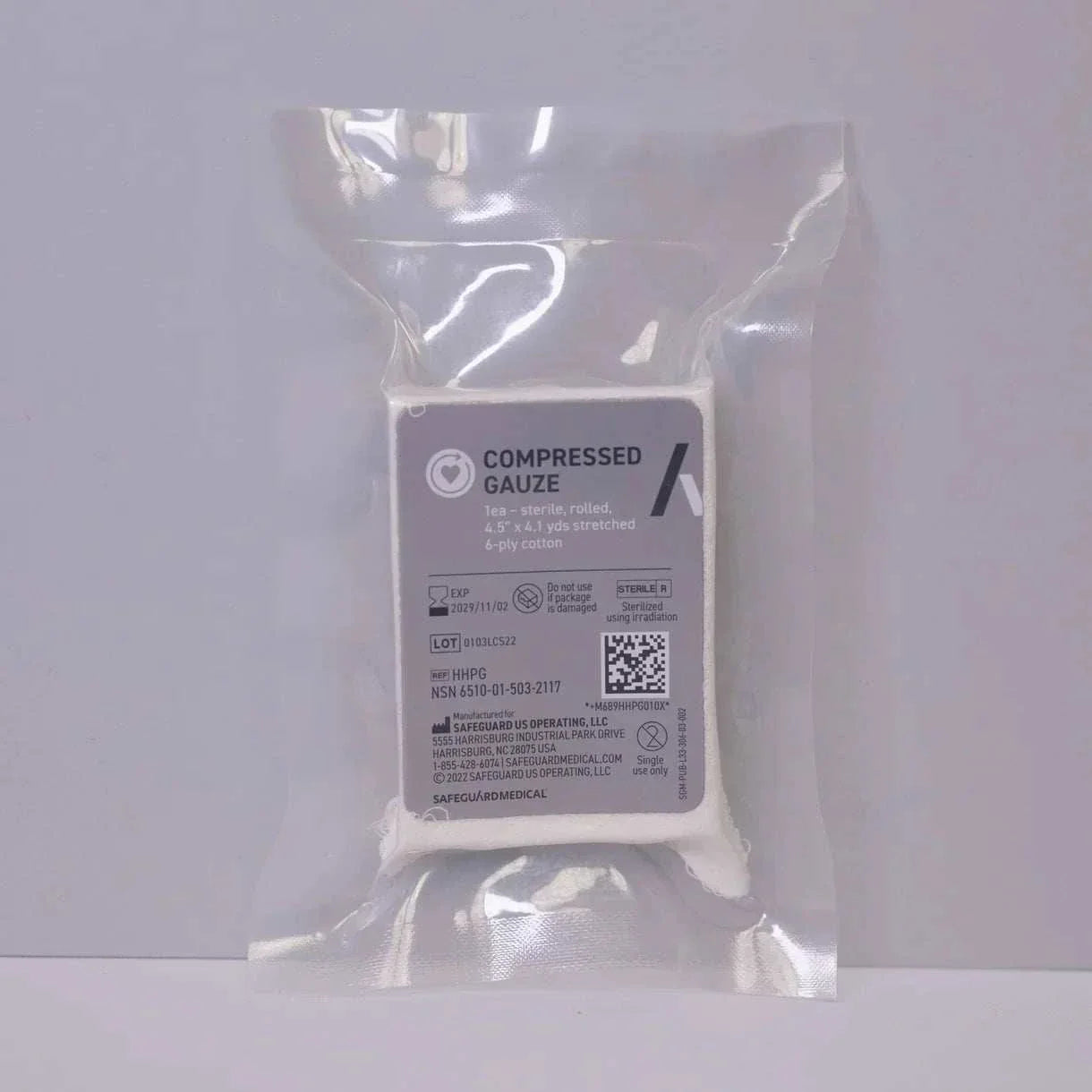 compressed gauze