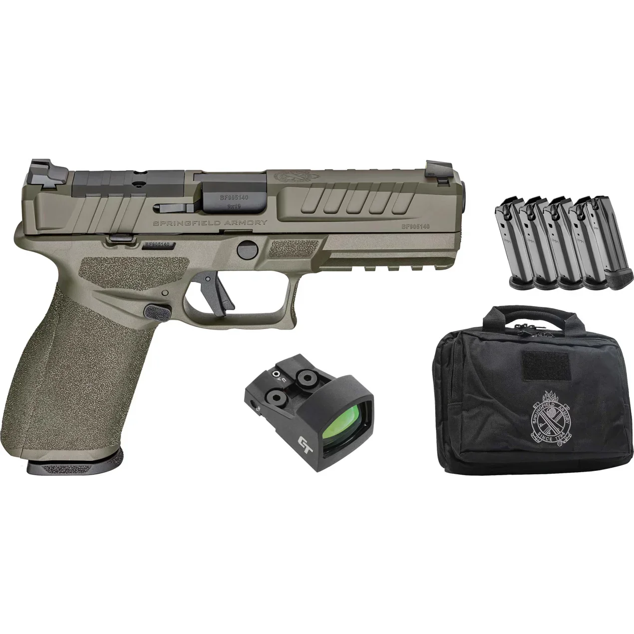 SPRINGFIELD ECHELON FDE 9MM 4.5" 17/20-RD GEAR UP BUNDLE