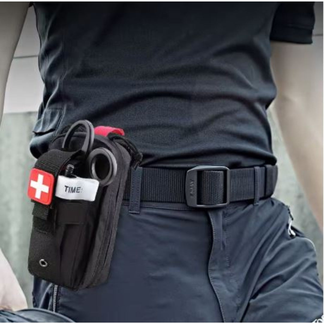 Tactical MOLLE Medical PouchTactical MOLLE Medical Pouch, IFAK EDC Trauma Kit BagSMALL IFAK POUCH with TOURNIQUET SLOT: Medical Pouch has a front pouch with Hook-N-Loop flap closure. Fits CAT Gen-7 / SOF-T, or similar tourniquet.
MOLLE/PALS STICKFirst Aid Kit