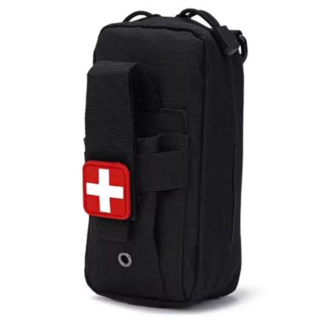 Tactical MOLLE Medical PouchTactical MOLLE Medical Pouch, IFAK EDC Trauma Kit BagSMALL IFAK POUCH with TOURNIQUET SLOT: Medical Pouch has a front pouch with Hook-N-Loop flap closure. Fits CAT Gen-7 / SOF-T, or similar tourniquet.
MOLLE/PALS STICKFirst Aid Kit