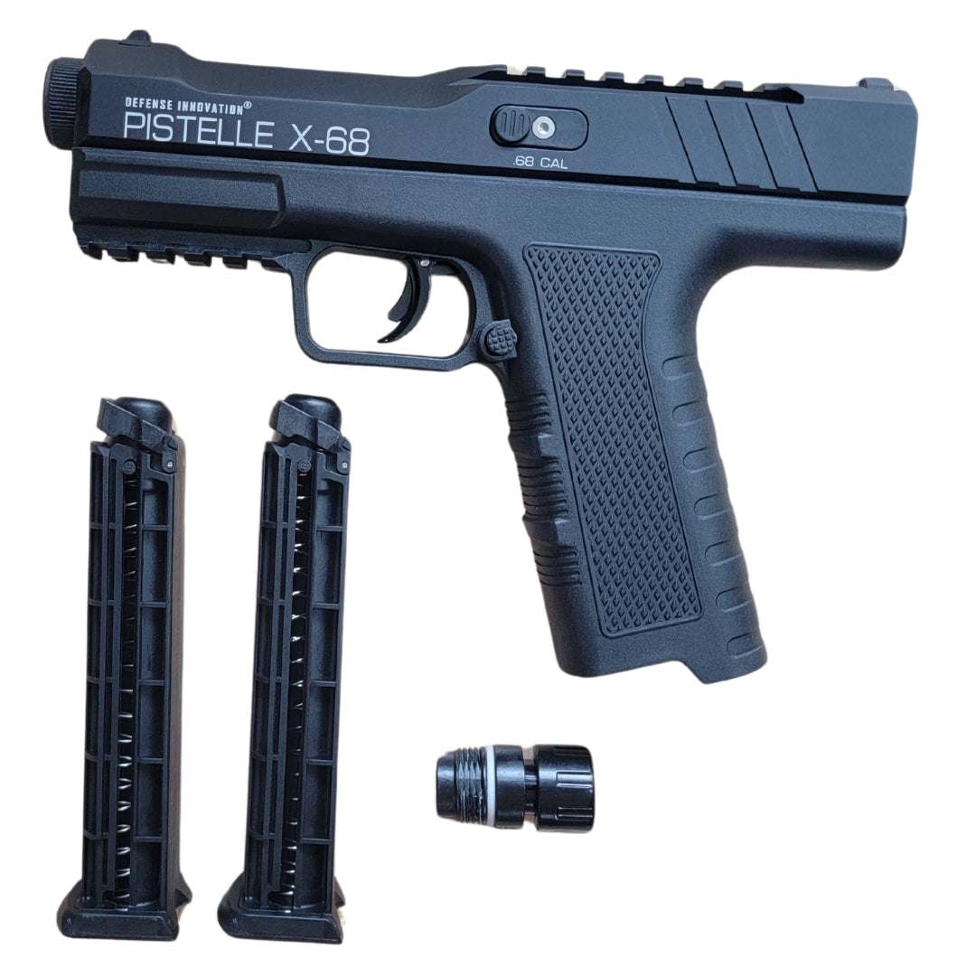 Pistelle X-68 Defense PistolPistelle X-68 Defense Pistol - GEN 2Upgraded Seals &amp; Components (Extra Seal &amp; Lube Included)!
 
The GEN2 Pistelle X-68 features upgraded seals for enhanced reliability and durability. This secoNon Lethal Protection