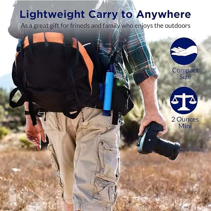 Personal Water FilterPersonal Water Filter StrawPersonal Water Filter for Hiking, Camping, Travel, and Emergency Preparedness by Emblem Outdoor
 

Removes Bacteria &amp; Parasites: The Microfiltration Membrane RemEmergency Gear