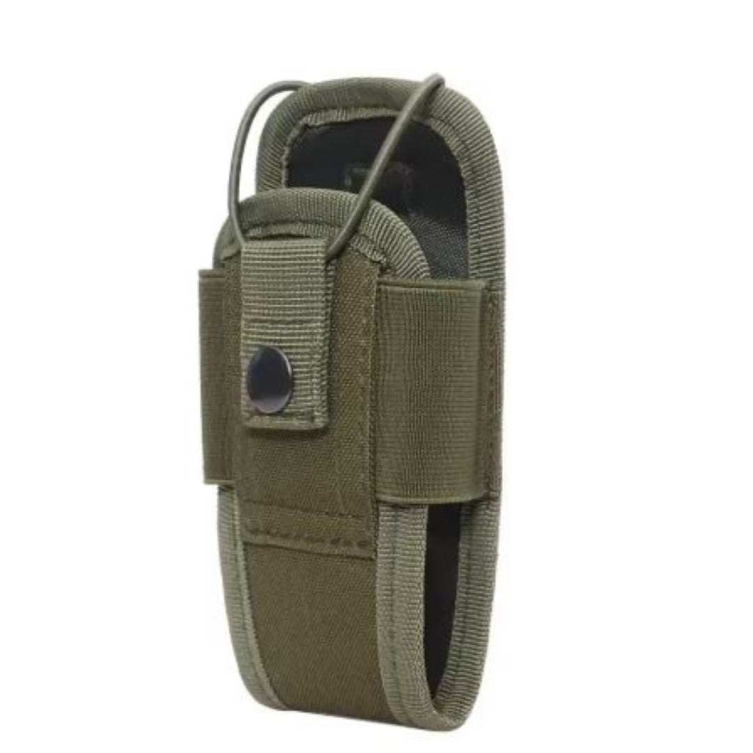 Universal Radio HolsterUniversal Radio Holster. MOLLE Tactical Radio Holder for Duty Belt.Made of 1000D high-quality waterproof nylon material. Strong, durable, wear-resistant and tear-resistant. 

Designed with Molle system, can be attached to backpack, Range Gear