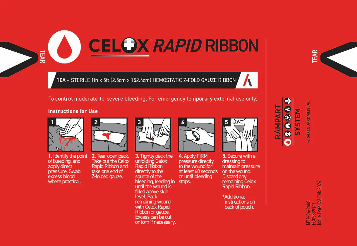 CELOX Rapid Ribbon Hemostatic Gauze