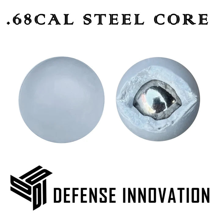 Max Power High Performance Heavy Duty Steel Core Defense Projectile Ammo (.68 Cal)