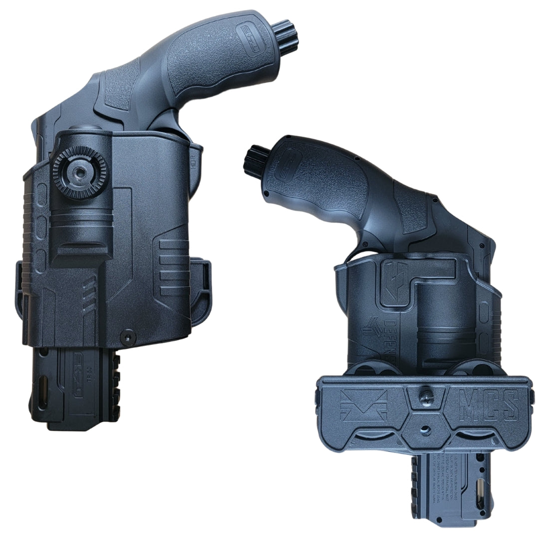 TR50 TR50LTR50 TR50L HDR50 Holster Flashlight Laser Compatible (Right Hand)This holster is designed to be compatible with this laser/flashlight. It is highly ergonomic. with a quick-release/quick-locking button that allows for a quick draw Non Lethal Protection