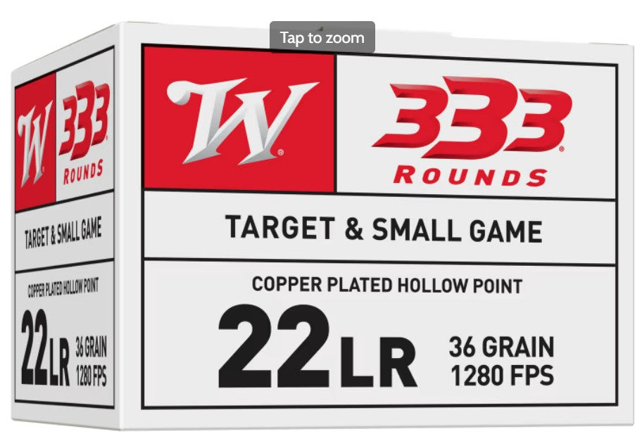 Winchester Target & Small Game .22 Long Rifle 36 Grain Rimfire Ammo - 333 Rounds