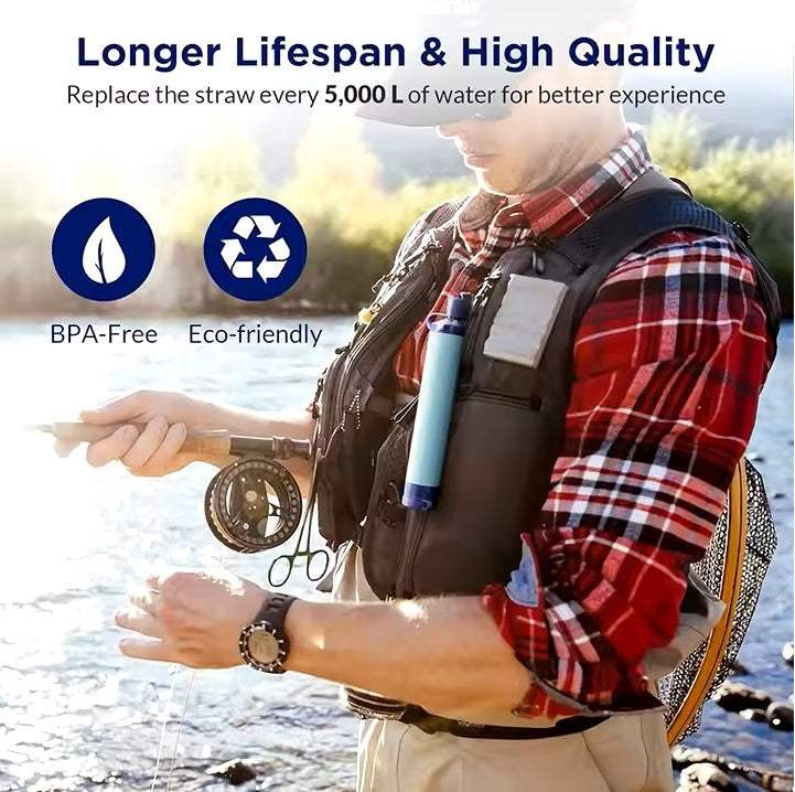 Personal Water FilterPersonal Water Filter StrawPersonal Water Filter for Hiking, Camping, Travel, and Emergency Preparedness by Emblem Outdoor
 

Removes Bacteria &amp; Parasites: The Microfiltration Membrane RemEmergency Gear