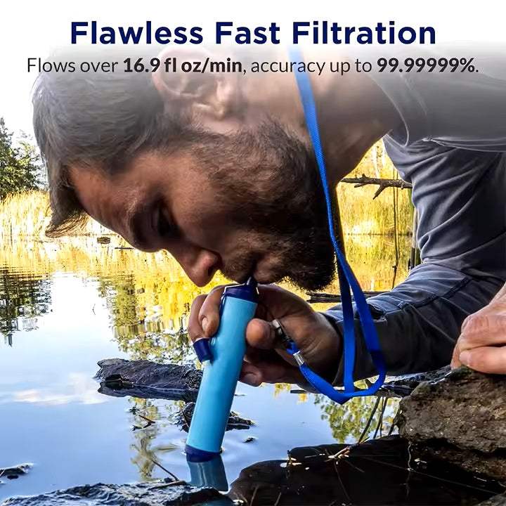Personal Water FilterPersonal Water Filter StrawPersonal Water Filter for Hiking, Camping, Travel, and Emergency Preparedness by Emblem Outdoor
 

Removes Bacteria &amp; Parasites: The Microfiltration Membrane RemEmergency Gear