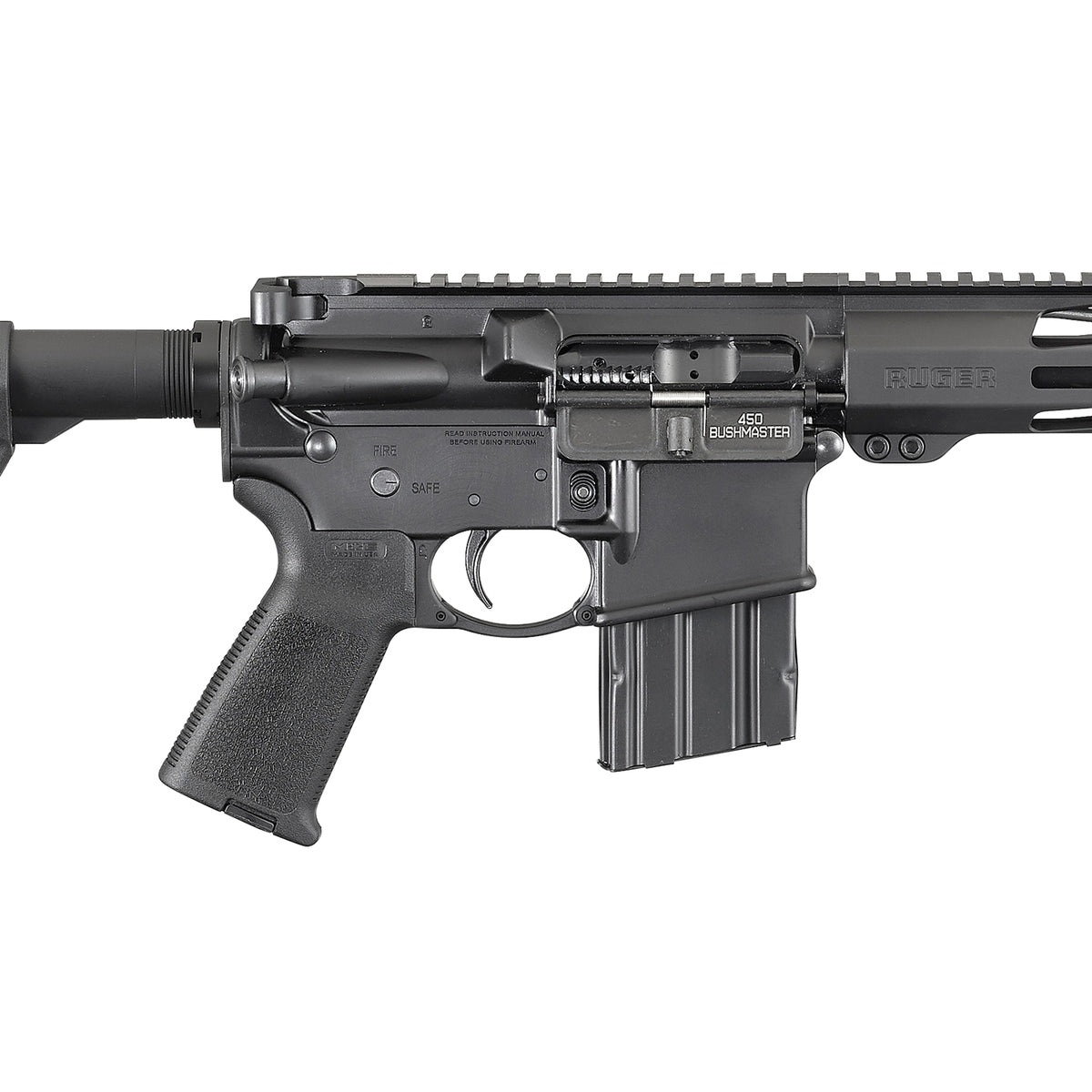 Ruger AR-556 MPR 450 Bushmaster 18in Black Anodized Semi Automatic Rifle - 5+1 Rounds